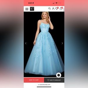 Sherri Hill-53116 Floral Lace Appliqued Lace-up Back Ballgown